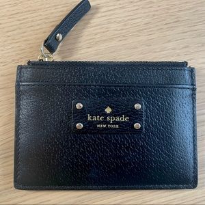 Kate Spade Cardholder, Black Zip Cardholder, Kate Spade Wallet